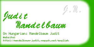 judit mandelbaum business card